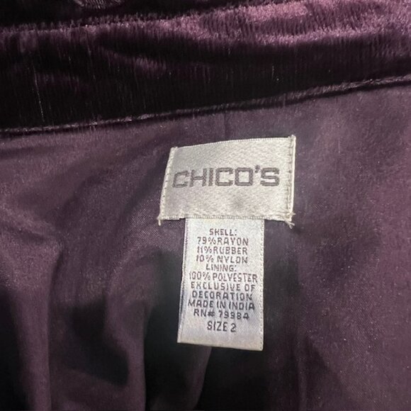 Chico's Purple Long Sleeve No Close Jacket Size L - Picture 9 of 9